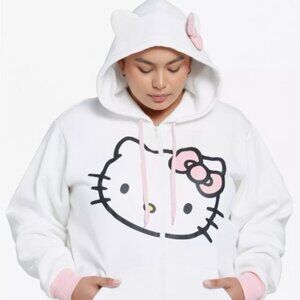 Brand New Hello Kitty Plus Size Hoodie With Ears 2XL